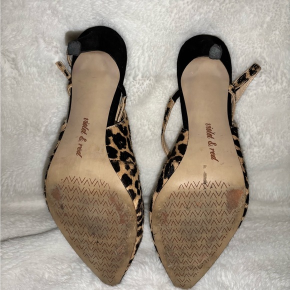 Violet & Red Leopard Print Heels - Picture 2 of 5